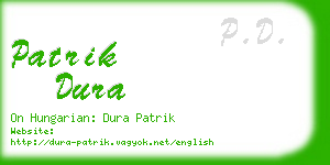 patrik dura business card